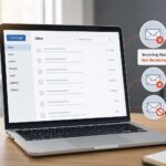 Laptop showing outgoing email working while incoming email is blocked