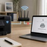 Printer connected to Wi-Fi while a laptop cannot find it on the network