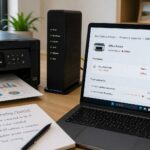 Printer showing offline on a computer after receiving a new network address from a replacement router