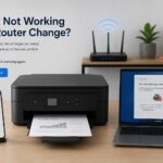 Printer working from a phone but not a computer after a router change