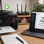 Multifunction printer printing while its scanner cannot connect to a computer after a new modem