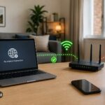 Laptop connected to Wi-Fi with a strong signal while the internet connection is unavailable